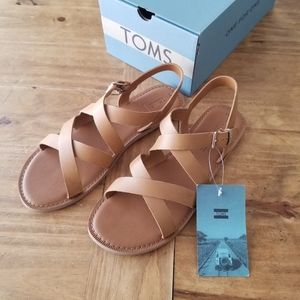 NWT TOMS Sicily Leather Sandal